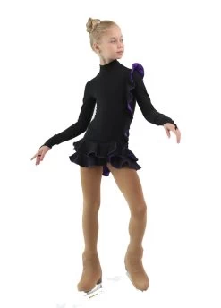 IceDress Figure Skating Dress - Thermal - Flamenco (Black With Violet) -Figure Skating Shop 05702b209780 60639 38521.1582429592