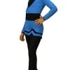 IceDress - Figure Skating Skirts -Line (Blue And Black)