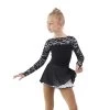 IceDress Figure Skating Dress - Thermal - Harmony (Black With White)