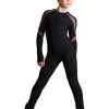 IceDress - Figure Skating Longsleeve Top - Track (Black And Caramel)