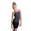 IceDress - Two-color Figure Skating Cami Top (Grey And Pink)