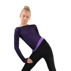IceDress - Figure Skating Training Overalls - Vector (Purple)