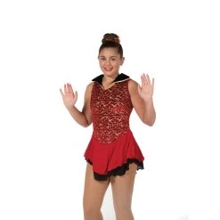 Jerry's Ice Skating Dress - 79 Choreograph Dress (Red/Black)