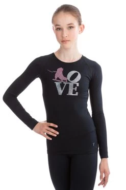 Elite Xpression - Black Skate Love Top - Pink (10% OFF, Size 6-8)