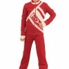IceDress Figure Skating Outfit - Thermal - IceDress For Boys(Red With White)