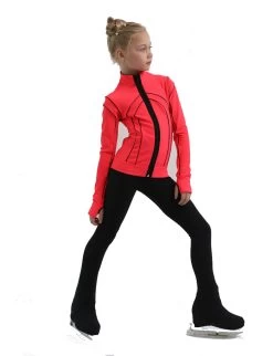 IceDress Figure Skating Pants - Thermal - Kant (Hot Coral With Black) -Figure Skating Shop 1 04185 72779 79358.1582513416