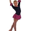 ChloeNoel DLS18-3/4 Sleeve Fleece With Sparkles Dress (15% OFF, Black/Plum Sparkle, CXS)