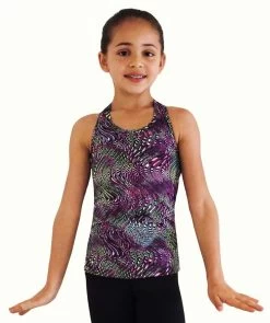 Ice Skating Tank Top - Purple Waves