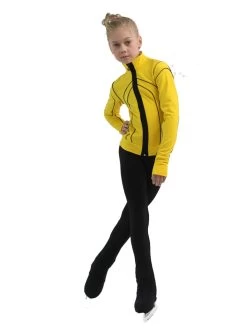 IceDress Figure Skating Jacket - Thermal - Kant (Yellow With Black)