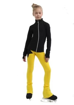 IceDress Figure Skating Jacket - Thermal - Disco Dance (Black With Yellow)