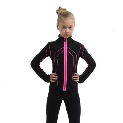 IceDress Figure Skating Jacket - Thermal - Kant (Black With Hot Pink) -Figure Skating Shop 1 38938 75049.1582456410