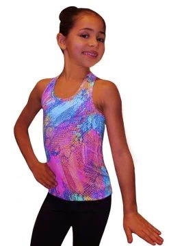 Ice Skating Tank Top - Neon Lights
