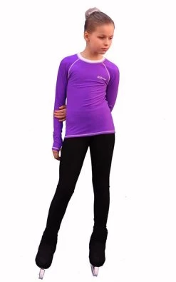 IceDress - Figure Skating Longsleeve (Purple With White)