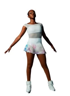 Elite Xpression - Sparkly White Crop Top Dress