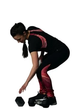Elite Xpression - High Waist Black Legging - Marbled Coral -Figure Skating Shop 2 PhotoRoom.1685363600 21502.1685365452