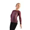 IceDress - Figure Skating Two-Layer Top : Mesh Long Sleeve With Cami Top (Burgundy And White) -Figure Skating Shop 2.1672309825 41158.1672314344