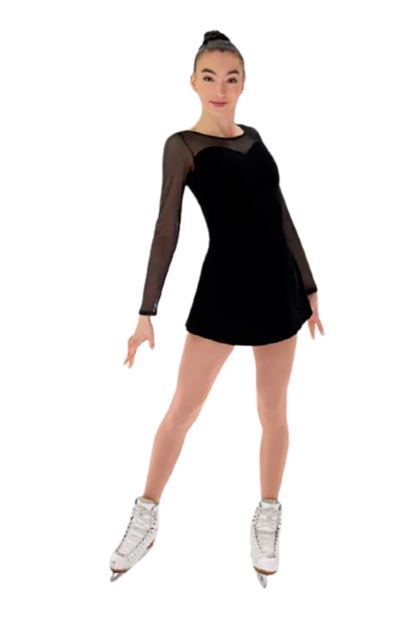Mondor Plain Velvet Figure Skating Dress 2851 3 Mondor Plain Velvet Figure Skating Dress 2851