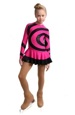 IceDress Figure Skating Dress - Thermal - Serpentine (Fuchsia With Black Lycra) -Figure Skating Shop 2921baf1dca4 19584 01645 50830.1582494397