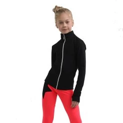 IceDress Figure Skating Pants - Thermal - Disco Dance (Black With Hot Coral) -Figure Skating Shop 2 14041 21216.1582492810