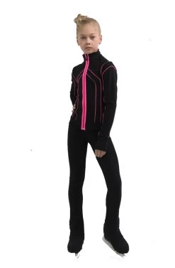 IceDress Figure Skating Jacket - Thermal - Kant (Black With Hot Pink) -Figure Skating Shop 2 22594 32721 56578.1582519370