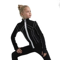 IceDress Figure Skating Jacket - Thermal - Kant (15% OFF, Size CXL, Black With White)