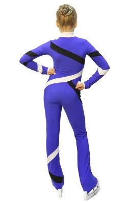 IceDress - Figure Skating Training Overalls - Quad (Cornflower, Black And White) -Figure Skating Shop 2a45a0dbc270 86220 05911.1582461198