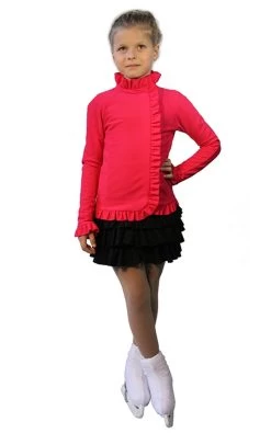 IceDress Figure Skating Outfit - Thermal - Valley (Raspberry And Black)