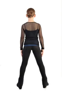 IceDress Ice - Figure Skating Two-Layer Top : Mesh Long Sleeve With Cami Top (Black And Dark Blue) -Figure Skating Shop 3.1672310182 39009.1672314404