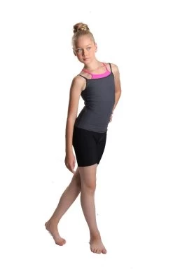 IceDress - Two-color Figure Skating Cami Top (Grey And Pink) -Figure Skating Shop 3.1672310759 44287.1672314484