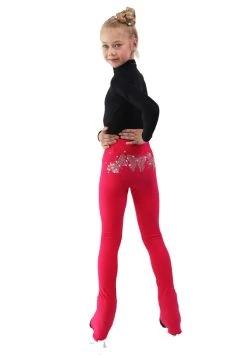 IceDress - Thermal Pants - Crystal Butterflies (Raspberry) -Figure Skating Shop 373c1b78b948 10338 41910.1582429609