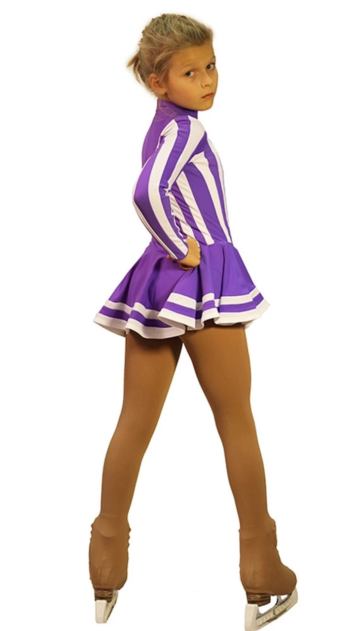 Copy Of IceDress Figure Skating Dress - Thermal - Star (10% OFF, Size CS,Purple And White) 4 Copy Of IceDress Figure Skating Dress - Thermal - Star (10% OFF, Size CS,Purple And White) - Image 2