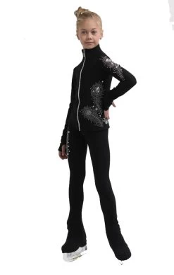 IceDress Figure Skating Pants - Thermal - Firebird (Black) -Figure Skating Shop 3 24501 15760.1582432586
