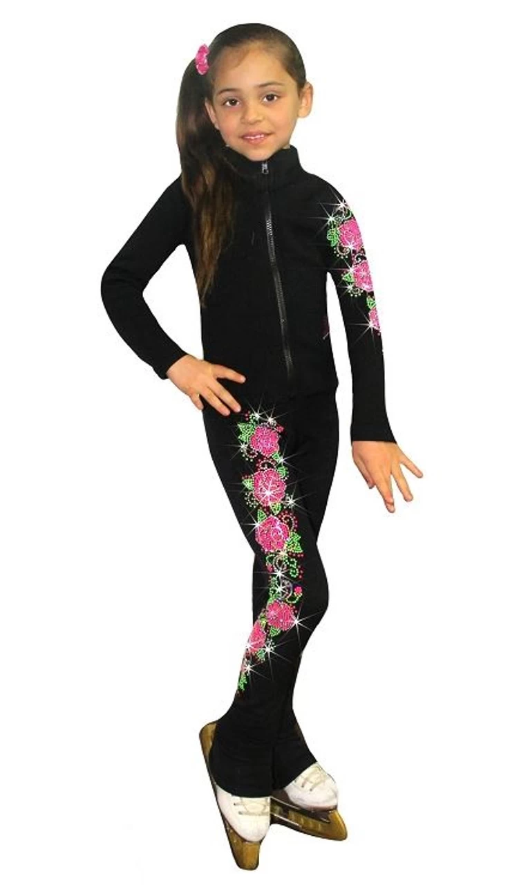 Ice Skating Jacket With "Roses Swirls" Design 4 Ice Skating Jacket With "Roses Swirls" Design - Image 2