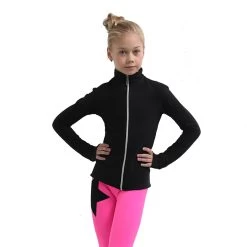 IceDress Figure Skating Jacket - Thermal - Disco Dance (Black With Hot Pink) -Figure Skating Shop 3 37639 86542 78903.1582511033