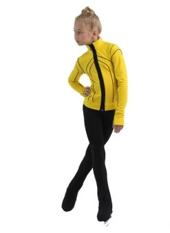 IceDress Figure Skating Jacket - Thermal - Kant (Yellow With Black) -Figure Skating Shop 3 92142 36717 74439.1582514362