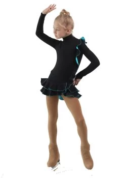 IceDress Figure Skating Dress - Thermal - Flamenco (Black With Turquoise) -Figure Skating Shop 3ae4fd47748f 99308 28385 82070.1582524818