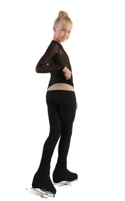 IceDress - Figure Skating Two-Layer Top : Mesh Long Sleeve With Cami Top (Black And Nude) -Figure Skating Shop 4.1672310002 78171.1672314372