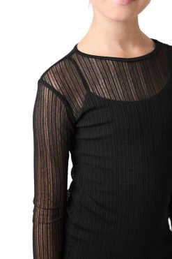 IceDress Ice - Figure Skating Two-Layer Top : Mesh Long Sleeve With Cami Top (Black And Black) -Figure Skating Shop 4.1672310095 86831.1672314388