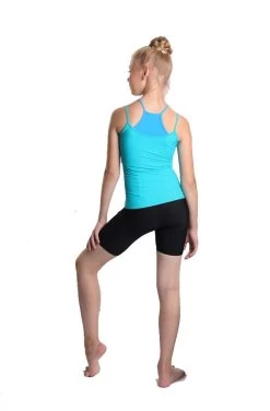IceDress - Two-color Figure Skating Cami Top (10% OFF, Size CL, Turquoise And Blue) -Figure Skating Shop 4.1672310426 10434.1684752212