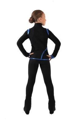 IceDress - Thermal Figure Skating Outfit - Orion (Black And Cornflower Lycra) -Figure Skating Shop 4.1672312619 40969.1672314680