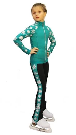 IceDress Figure Skating Outfit - Thermal - Snowflake (25% OFF, Mint)