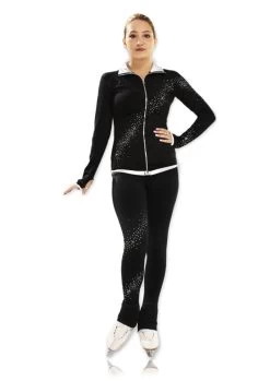 Kami-So Figure Skating Jacket - Crystal Spiral Silver (15% OFF)