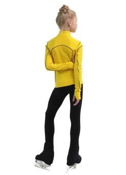 IceDress Figure Skating Pants - Thermal - Kant (Yellow With Black) -Figure Skating Shop 4 57338 32814.1582459000