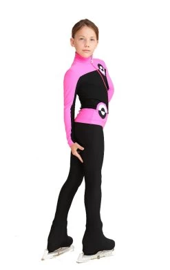 IceDress Figure Skating Outfit - Thermal - Bubble Gum (Black, Hot Pink) -Figure Skating Shop 4 69511.1601040414