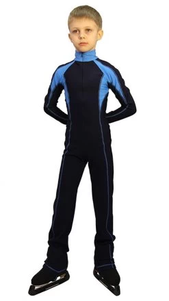 IceDress - Figure Skating Training Overalls - Axel (Gray And Blue)