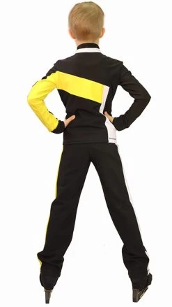 IceDress Figure Skating Outfit - Thermal - Crossover For Boys(Black, White And Yellow) -Figure Skating Shop 503474c8fc1d 84352 23620.1582449658