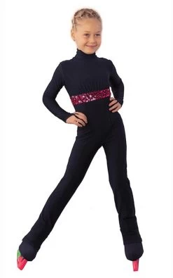 IceDress - Figure Skating Training Overalls -Style (Dark Gray-Blue)
