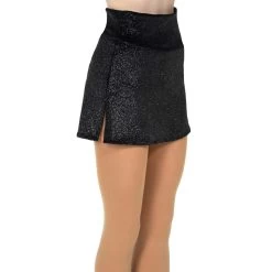 Jerry's 514 Shimmer Velvet Box Figure Skating Skirts - Black