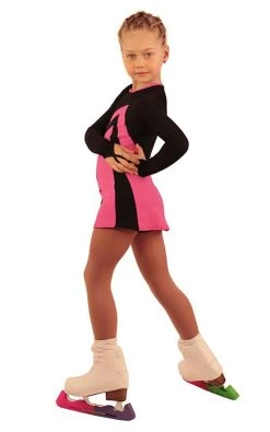 IceDress Figure Skating Dress - Thermal - Velvet (Black With Pink, Swirls) -Figure Skating Shop 518a7048e4b9 74411 39262 97373 76613.1582511512