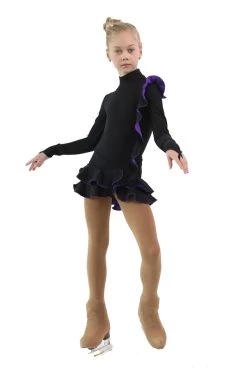 IceDress Figure Skating Dress - Thermal - Flamenco (Black With Violet) -Figure Skating Shop 569e891937d6 88299 74511 63814.1582510643